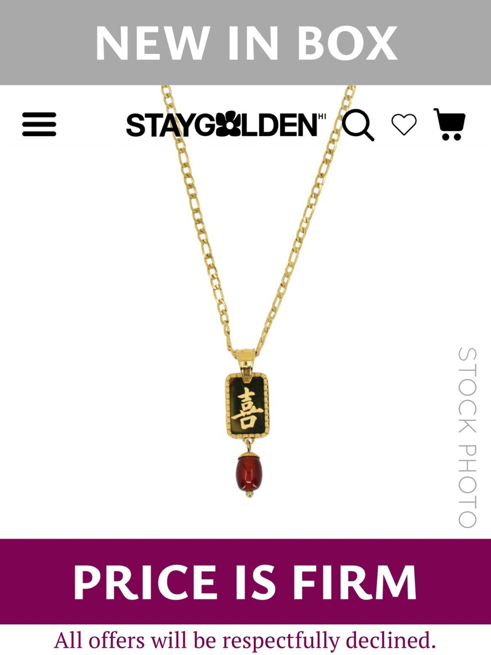 Stay Golden HI Endless Happiness Necklace